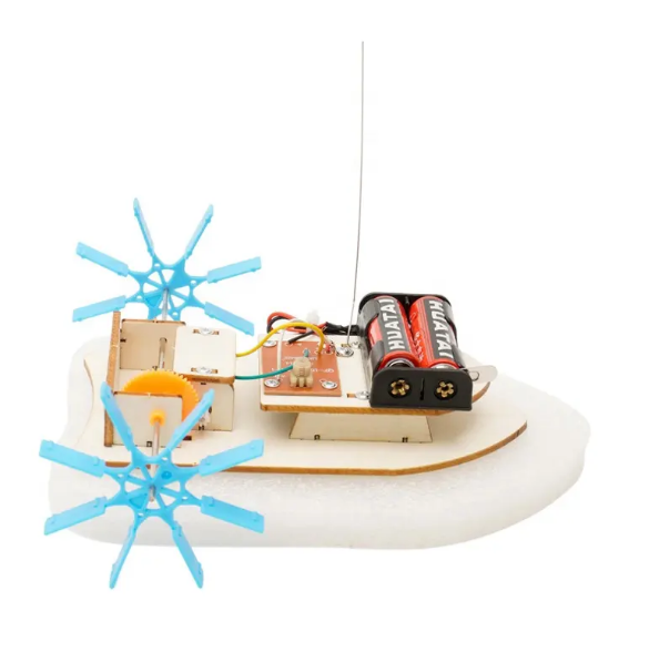 Kids Science and Engineering kit - Build your own Wireless Remote-Controlled Paddle Boat