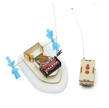 Kids Science and Engineering kit - Build your own Wireless Remote-Controlled Paddle Boat